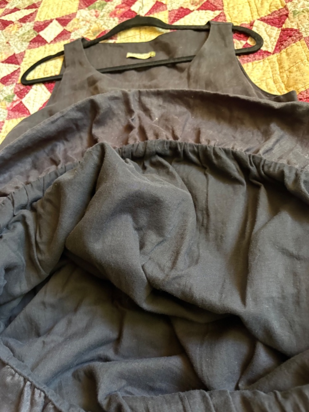 100% Black Linen Dress by Chalet Lagenlook Sleeveless - Picture 7 of 8